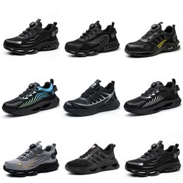 Zapatillas para correr GAI four Hombres Mujeres triple negro blanco azul oscuro Malla transpirable Zapatos para caminar zapatillas deportivas