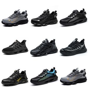 Chaussures de course GAI Hommes Femmes huit triple noir blanc bleu foncé maille respirante sneaker de sport confortable