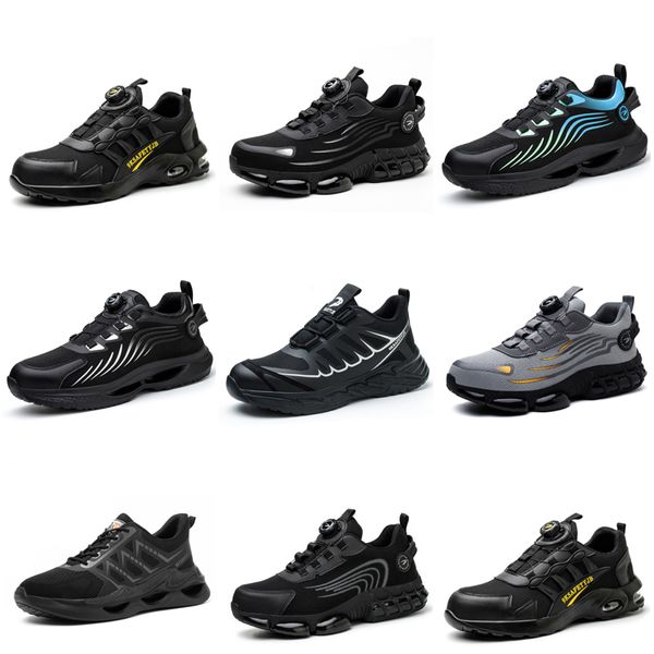 Zapatillas para correr GAI hombres mujeres seis triple negro blanco azul oscuro zapatillas deportivas cómodas malla transpirable zapatos para caminar