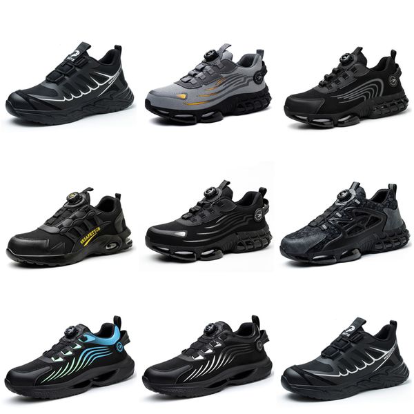 Zapatillas para correr GAI hombres mujeres triple negro blanco azul oscuro zapatillas deportivas cómodas malla transpirable zapatos para caminar