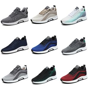 Chaussures de course GAI Mens respirant noir bleu blanc plate-forme chaussures respirant léger marche baskets formateurs