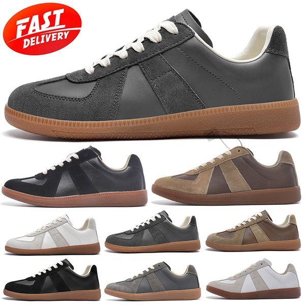 Chaussures de course Baskets de l'armée allemande Chaussures de sport rétro hommes femmes chaussures dhgate baskets d'extérieur noir blanc gris beige aire de jeux grande taille eur 36-44