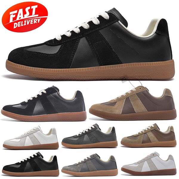 Chaussures de course Baskets de l'armée allemande Chaussures de sport rétro hommes femmes chaussures dhgate baskets d'extérieur noir blanc gris marron aire de jeux grande taille eur 36-44