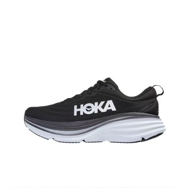 Chaussures de course Hoka One One Bondi 8 baskets de plein air à lacets en maille pour hommes et femmes triple noir blanc chanson d'été bleu pays orange rose bleu brume orange baskets design