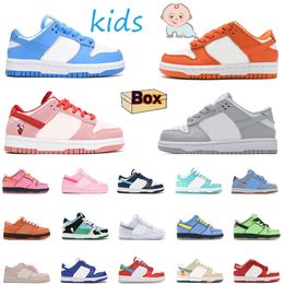 Chaussures de course enfants chaussures de marque école bébé garçons filles triple rose université rouge or UNC chaussures enfant baskets bébé baskets taille US 3Y Eur 24-35 sport livraison gratuite