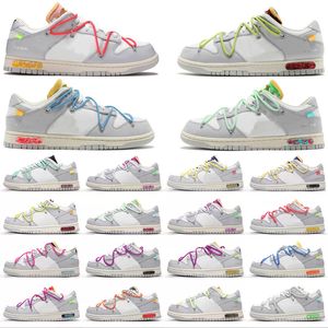 Chaussures de course Low Lot The 01-50 Caoutchouc Vert Strike Unc Gris Hommes Offs Femmes Skate Baskets Baskets