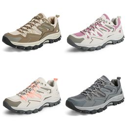 Chaussures de course basses en maille antidérapantes pour hommes et femmes, gris violet rose marron, baskets d'extérieur pour couple, couleur 4