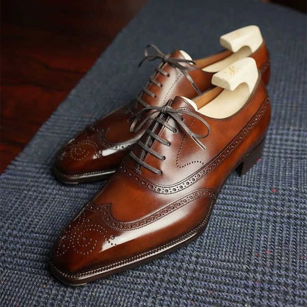 Chaussures de course Hommes Oxford Chaussures classiques Fabriqué à la main
