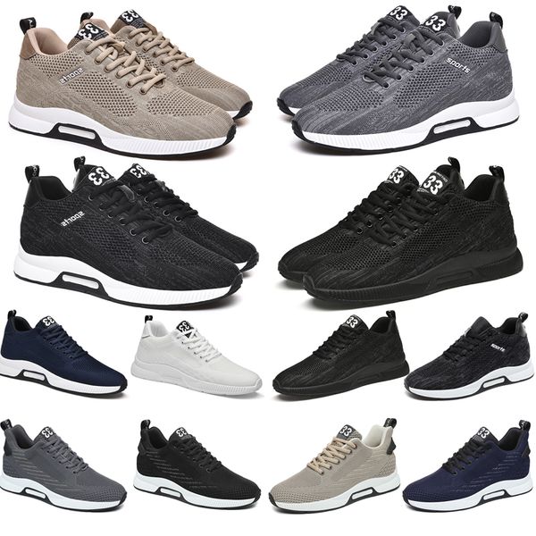 Zapatillas para correr para hombre y mujer, zapatillas deportivas transpirables en negro, blanco, gris y azul oscuro, cómodas zapatillas de malla para exteriores para primavera