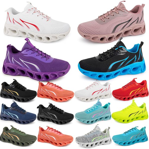 Zapatillas para correr hombres transpirables blancos blancos gris oscuro deportivo deportivo de zapatillas de zapatilla de zapatillas