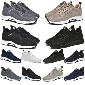 Chaussures de course hommes femmes triple noir blanc gris bleu foncé sport sneaker confortable maille respirant chaussures de printemps