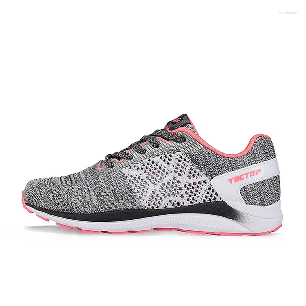 Chaussures de course qualité marque respirant tricot tissage féminin de créateurs baskets été pour les bottes sportives sportives