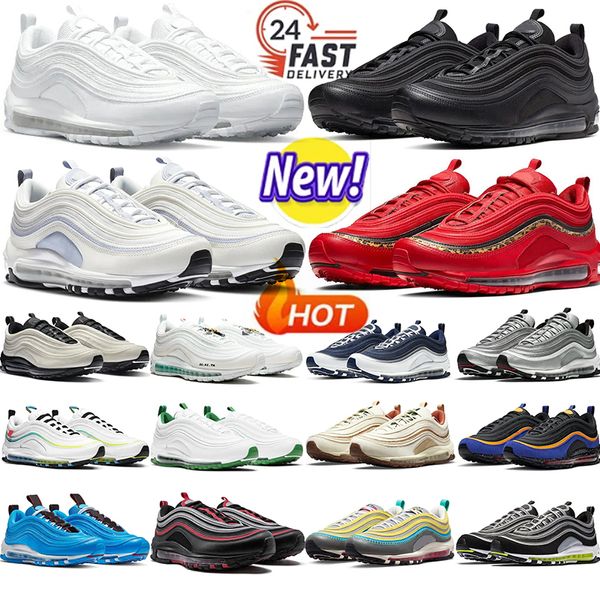 Chaussures de course rouge hommes femmes triple noir blanc aurore plage verte Satan Jésus Bred Metallic og formateurs baskets extérieurs baskets cadeau 36-45