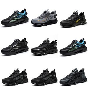 Chaussures de course deux GAI Hommes Femmes triple noir blanc bleu foncé Mesh respirant Sneaker de sport confortable