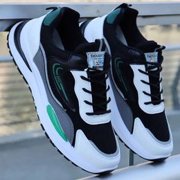 Running schoenen Wit zwart blauw Ademend mode gebreide jogging comfortabele zachte jelly casual heren trainers chaussures 40-44