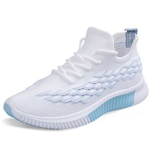 Chaussures de course blanches rose respirant en maillage jogging jogging confortable sport flat sport femme sneakers deigner chaussure