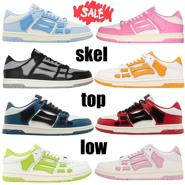 Chaussures de course avec boîte Bone Shoe Skel Top couple populaire Bone des chaussures chaussures habillées mariage Skelet femmes hommes baskets Skel Top Low baskets pour hommes décontractées grande taille