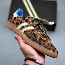 Zapatillas para correr Mujer Leopardo estampado original og wales bonner Vintage Trainer Zapatillas bajas Suela antideslizante Moda Clásico Hombres Zapato de diseño casual 36-45