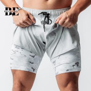 Running shorts 2021 Casual Fashion Fitness dubbele bandlineerders 5 minuten snel droog ademende slanke solide kleur
