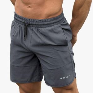 Running Shorts 2022 Summer Men Medium Waist Loose Male Sports Five-points Trousers Fitness Lacing Elastic Casual Quick-dry