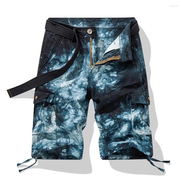 Pantalones cortos para correr 2023 camuflaje suelto Cargo hombres Cool verano militar Camo pantalones cortos Homme sin cinturón