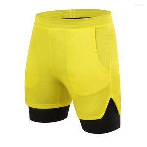 Running Shorts 2023 Men Sportswear 2 In 1 Compression Jogging Short Pants Double-deck Bottoms Gym Fitness Training Sport