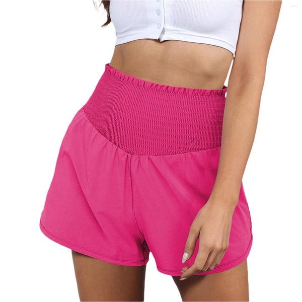 Pantalones cortos para correr 2023 Mujeres Gimnasio Doble bolsillo lateral Transpirable Secado rápido Yoga Entrenamiento Fitness Sportwear