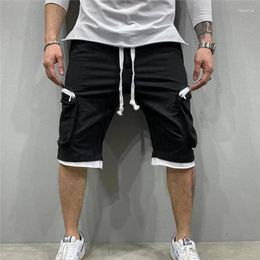 Short de course ample pour hommes, pantalon court de Jogging, sport, Fitness, Streetwear, multi-poches, survêtement Cargo, été, 2024