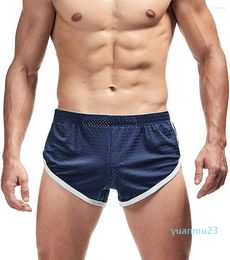 Running Shorts AIMPACT Mens Mesh Booty Short 3 Inch Lounge met gesplitste zijkanten