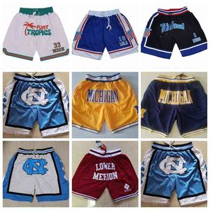 Running shorts basketbal shorts gewoon Don Sport Wear Quincy McCall Lower Merion Flint Tropics Michigan Wolverines North Carolina Space Jam Tune Squad