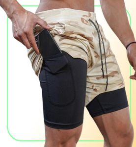 Running shorts camouflage workout Men 2in1 Doubledeck Quick Dry Gym Sport Fitness Jogging Sports Pant3834935