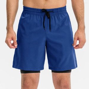 Short de course Crossfit pour hommes basket-ball vêtements de sport pour hommes vêtements de sport entraînement et exercice court Masculino bleu