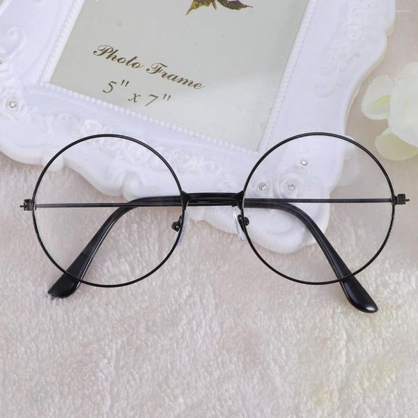 Running Shorts Lunettes Myopic Clear Round Blue Black Light Lens Retro Circle Teens Girl Boy Kids Silver Golden Frames Lunettes Hommes Noël