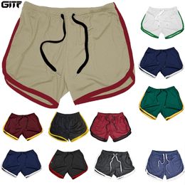 Pantalones cortos para correr para hombre, gimnasio, entrenamiento físico, GITF, pantalones cortos de playa de secado rápido, pantalones cortos deportivos de verano para hombre, pantalones deportivos para entrenamiento