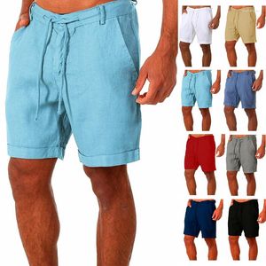 Hardloopshorts Herenmode Linnen Home Sport Ademend Zomer Casual Training Joggers Heren Gym Fitness Met Zak 4XL