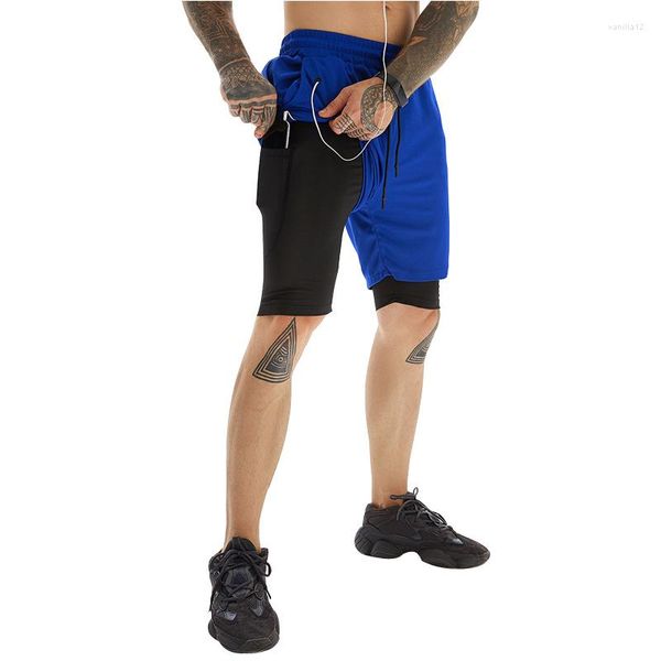 Shorts de course Hommes Gym Formation Hommes Sports Vêtements décontractés Fitness Workout Pantalon à séchage rapide Compression Athlétisme