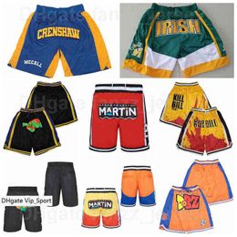 Short runs poche zipper Juste Don Love et Basketball McCall Shorts ￠ deux tons Martin 23 Pant Space Jam Star Spangle St Vincent Mary Irish LeBron James 99 Vaughn Wear