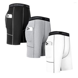 Running Shorts Quick Dry Compression Tights Gym Fitness With Pocket Men Sportswear Short Leggings Elastic Underwear Sport Bottom