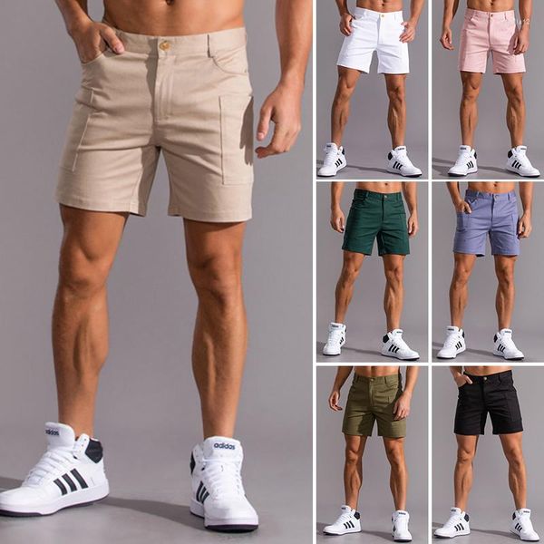 Pantalones cortos para correr verano hombre secado rápido gimnasio deporte pantalones cortos Fitness Jogging bolsillo hombre entrenamiento Cargo pantalón Gymwear