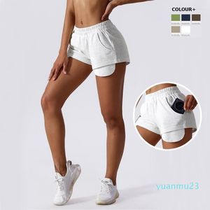 Running Shorts Vrouwen Losse Fitness Zomer Effen Kleur Zijvak Casual Sport Ademend Sneldrogende Trainingskleding