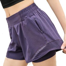 Pantalones cortos para correr Mujer Verano Playa Secado rápido Seguridad Deporte Yoga Gimnasio Pantalones cortos Ropa deportiva para mujer Entrenamiento