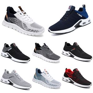 Running Soft 2024 Men Shoes Sole Bule White Sports Lace-Up Round Toe Big GA 83