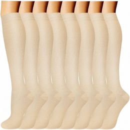 Chaussettes de sport en cours d'exécution genou haute hommes Compri chaussettes enceinte œdème voyage diabète varices voyage Compri chaussettes 46R8 #