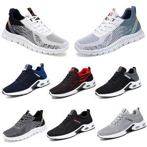 Running Women Men Men Flat Randonnée Nouvelles chaussures Soft Sole Fashion Blanc Black Rose rose Bule confortable D24 Gai 606 WO