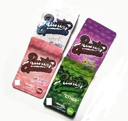 Runtz gummies mylar tas verpakking zakje verpakking zakken 500 mg kinderveilige eetbare edibles ritsroze roze witte ether