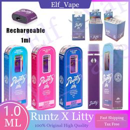 RUNTZ X LITTY POLONS VAPE DIAPLABLE 1 ML POD 280MAH Batterie rechargeable Vapes vides stylo 10 FLAVORS E Cigarettes avec emballage de boîte