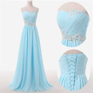 Runway -jurken een lijn chiffon kralen applique pleat strapless elegante bruidsmeisje jurken avond trouwfeest formeel prom veter omhoog back t240518