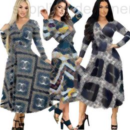 Robes de piste Designer Women's Wear DD5550: sexy, élégant, lacets, taille fermée, personnalisée, chic, col en V, grande robe swing vbsy