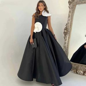 Runway jurken gekleed een schouder A-lijn mouwloze vloer vegen dames eenvoudige en elegante formele avondjurk 2024