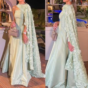 Runway-jurken Elegant A-Line Celebrity voor vrouwen strapless rok met Cape Slim Fit Appliques Dress Party Jurk Custom Made Made